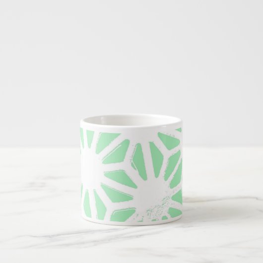 geometrisch grün espressotasse (Vorderseite)