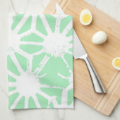 geometrisch grün geschirrtuch (Viertel Falte)