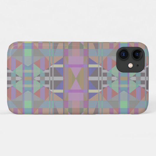 Geometrisch grün Lila rosa Case-Mate iPhone Hülle (Rückseite (Horizontal))