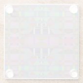 Geometrisch grün Lila rosa Glasuntersetzer (Rückseite)