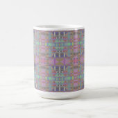 Geometrisch grün Lila rosa Kaffeetasse (Mittel)