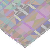 Geometrisch grün Lila rosa Kurzer Tischläufer (Ecke)