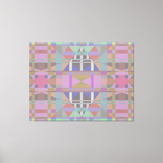 Geometrisch grün Lila rosa Leinwanddruck (Vorderseite)