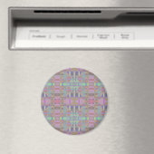 Geometrisch grün Lila rosa Magnet (In Situ (Geschirrspüler))
