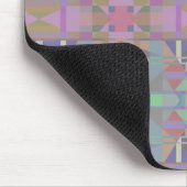 Geometrisch grün Lila rosa Mousepad (Ecke)