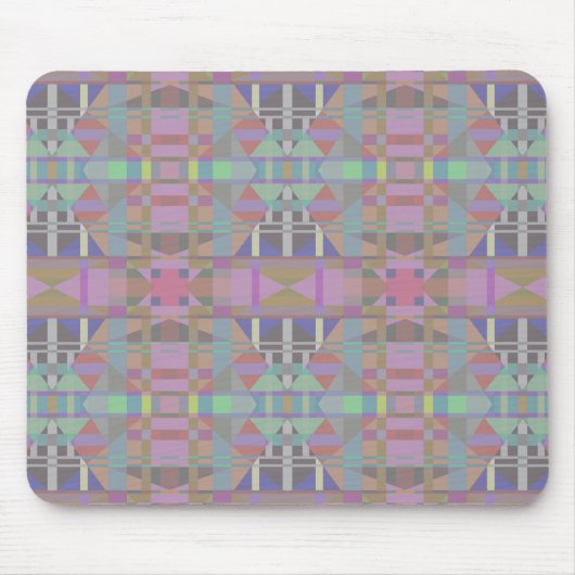 Geometrisch grün Lila rosa Mousepad (Vorne)