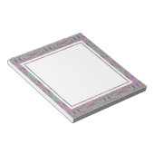 Geometrisch grün Lila rosa Notizblock (angewinkelt)