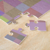 Geometrisch grün Lila rosa Puzzle (Seite)