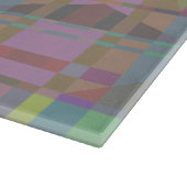 Geometrisch grün Lila rosa Schneidebrett (Ecke)