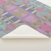 Geometrisch grün Lila rosa Sherpadecke (3/4)