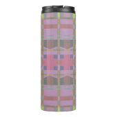 Geometrisch grün Lila rosa Thermosbecher (Rückseite)