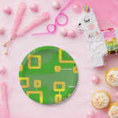 geometrisch grün pappteller (Party)