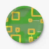 geometrisch grün pappteller (Vorderseite)