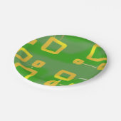 geometrisch grün pappteller (Schrägansicht)