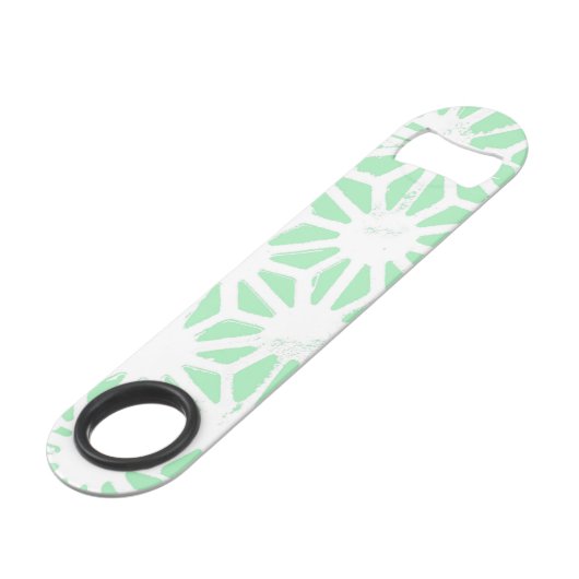 geometrisch grün speed flaschenöffner (Rückseite Schrägansicht)