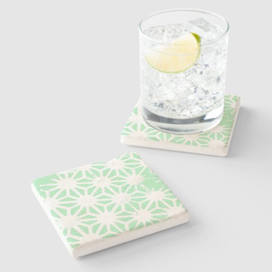 geometrisch grün steinuntersetzer (Seitenansicht)