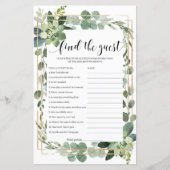 Geometrisch grün und gold finden das Gästespiels (Vorderseite)