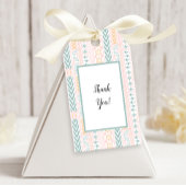 Geometrisch grün und peach geschenkanhänger