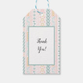 Geometrisch grün und peach geschenkanhänger (Vorderseite)