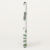 geometrisch-grün-weiß gezogenes Olivenmuster Case-Mate iPhone Hülle (Hinten/Rechts)