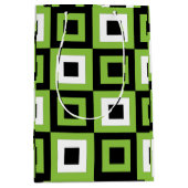 Geometrisch, grün, weiß mittlere geschenktüte (Vorderseite)