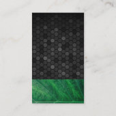 geometrisch | Grünes Leaf Visitenkarte (Rückseite)