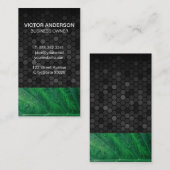 geometrisch | Grünes Leaf Visitenkarte (Vorne/Hinten)