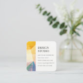 Geometrisch (grunge) quadratische visitenkarte (Stehend Vorderseite)