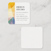 Geometrisch (grunge) quadratische visitenkarte (Vorne/Hinten)