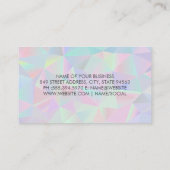 Geometrisch Holografisch | Kosmetische Bürsten Visitenkarte (Rückseite)