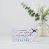 Geometrisch Holografisch | Loyalitätskarte Treuekarte (Stehend Vorderseite)