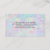 Geometrisch Holografisch | Makeup Kit Pinsel Visitenkarte (Rückseite)