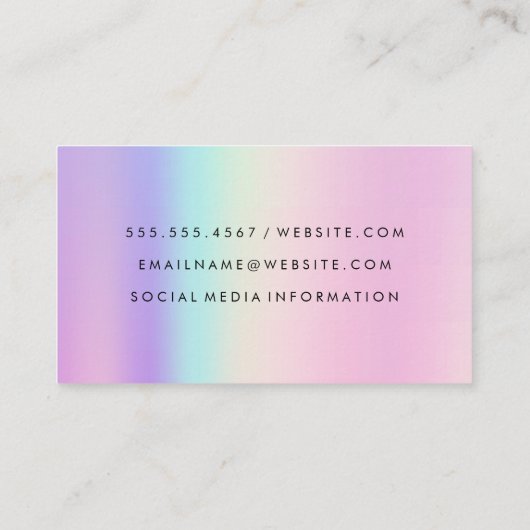 Geometrisch Holografisch | QR-Code Visitenkarte (Rückseite)