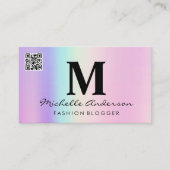 Geometrisch Holografisch | QR-Code Visitenkarte (Vorderseite)