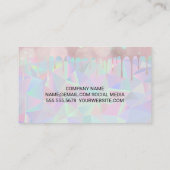 Geometrisch Holografisch | TROPFEN Visitenkarte (Rückseite)