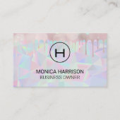 Geometrisch Holografisch | TROPFEN Visitenkarte (Vorderseite)