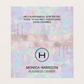 Geometrisch Holografisch | TROPFEN Visitenkarten (Außenseite Aufgefaltet)