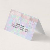 Geometrisch Holografisch | TROPFEN Visitenkarten (Rückseite)