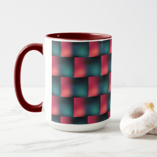 Geometrisch Hübsch-ozeanblau-rosa Orange Tasse
