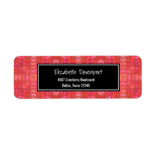 Geometrisch im Südwesten von Aztec in Rot und Rosa