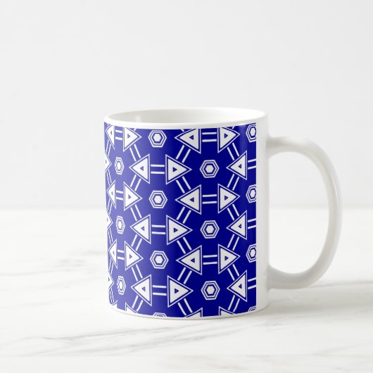 Geometrisch in China Blue 02 Kaffeetasse (Rechts)