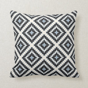 Geometrisch in der blaues Schwarz-Creme Kissen