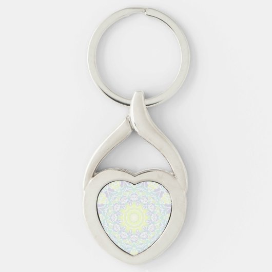Geometrisch Intricate Colorful Boho Hippie Mandala Schlüsselanhänger (Vorderseite)
