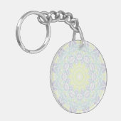 Geometrisch Intricate Colorful Boho Hippie Mandala Schlüsselanhänger (Vorderseite links)