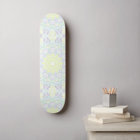 Geometrisch Intricate Colorful Boho Hippie Mandala Skateboard (Wandkunst)