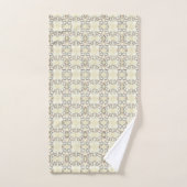 Geometrisch karierte Musterdecke Badhandtuch Set (Handtuch)