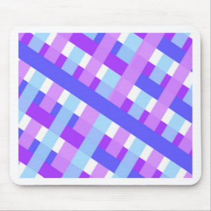 geometrisch karierter Gingham diagonal Mousepad