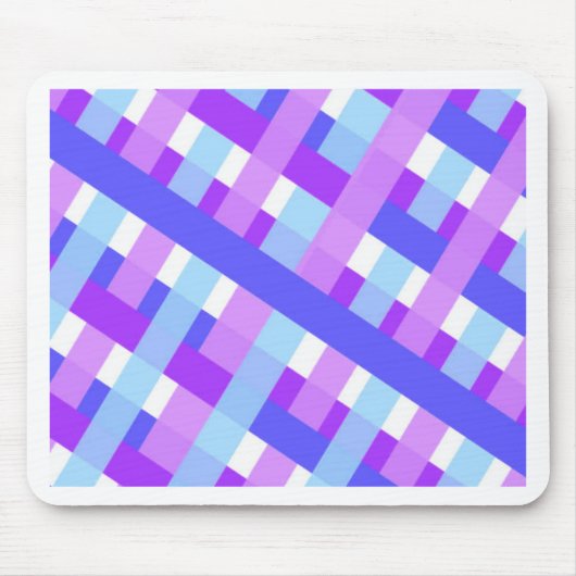 geometrisch karierter Gingham diagonal Mousepad (Vorne)