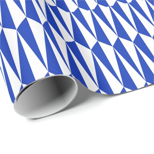 geometrisch, kobalt und weiß geschenkpapier (Rolleneckpunkt)