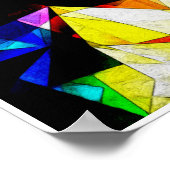geometrisch leuchtend Abstrakt Poster (Ecke)